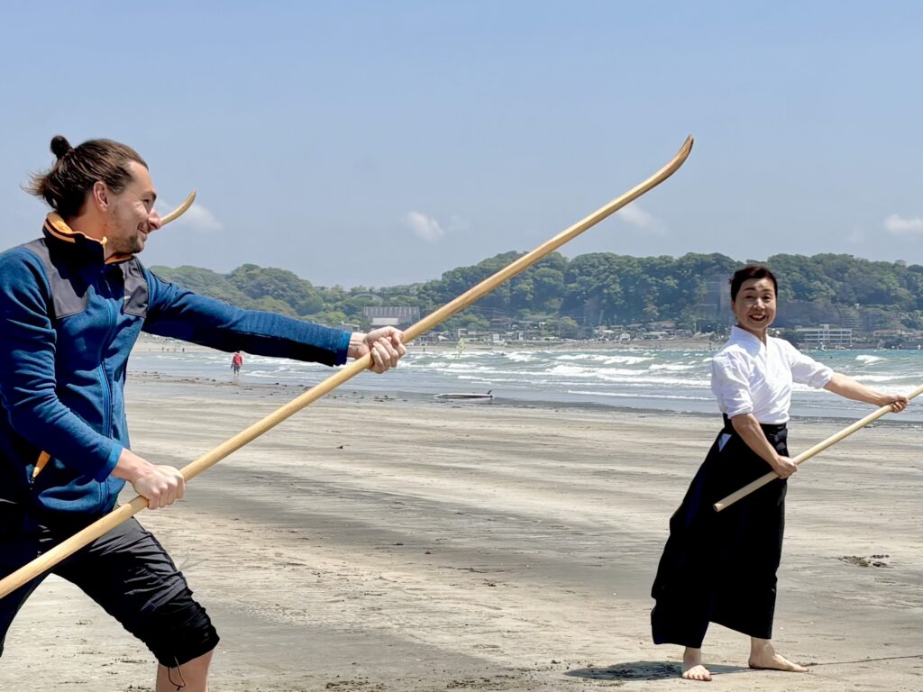 Naginata Experience at Yuigahama Beach