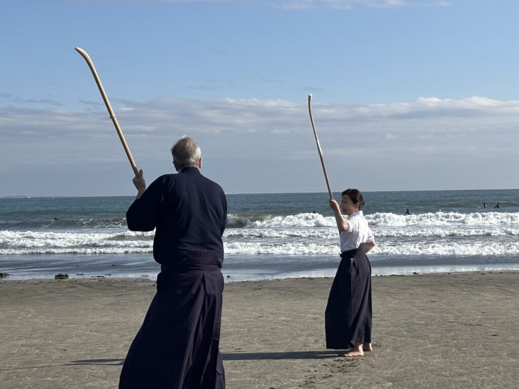 Naginata Experience at Yuigahama Beach