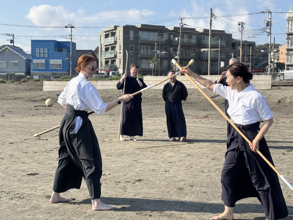 Naginata Experience at Yuigahama Beach