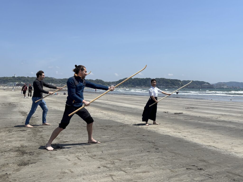 Naginata Experience at Yuigahama Beach