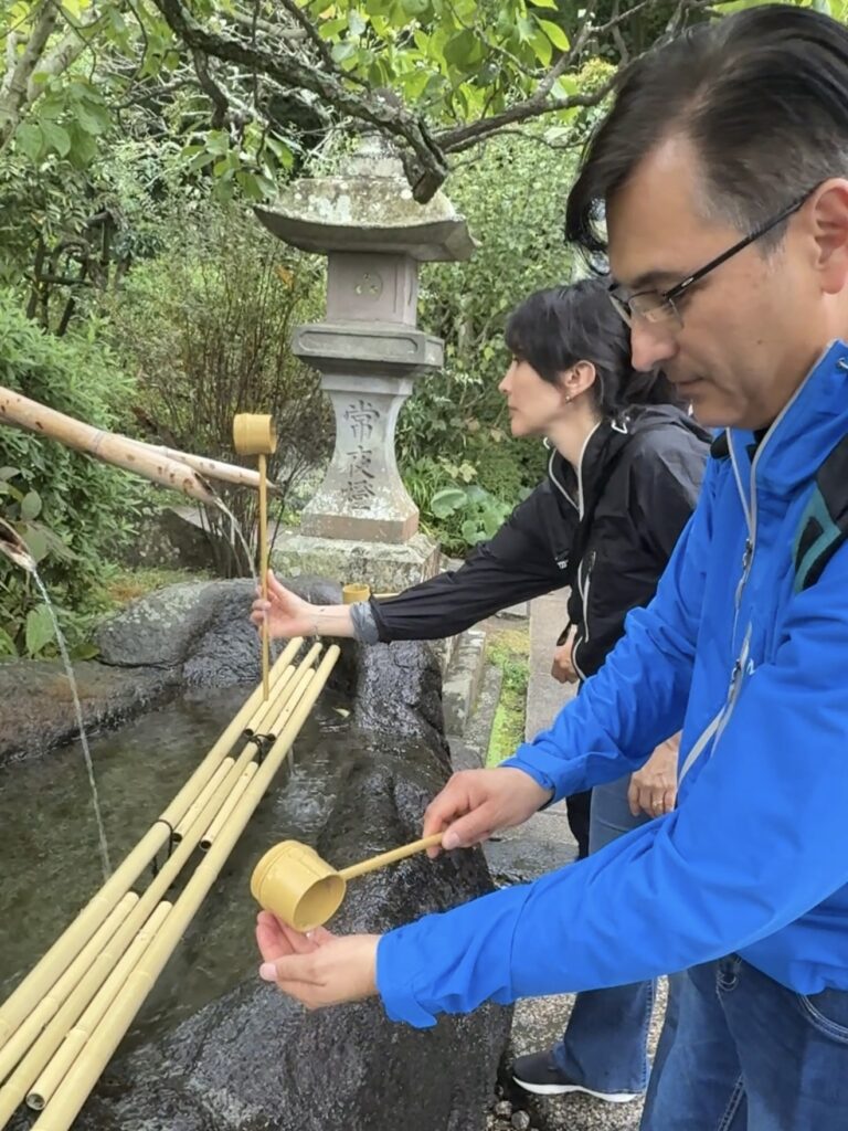 Purifying their hands before worship at Hasedera Temple Kamakura