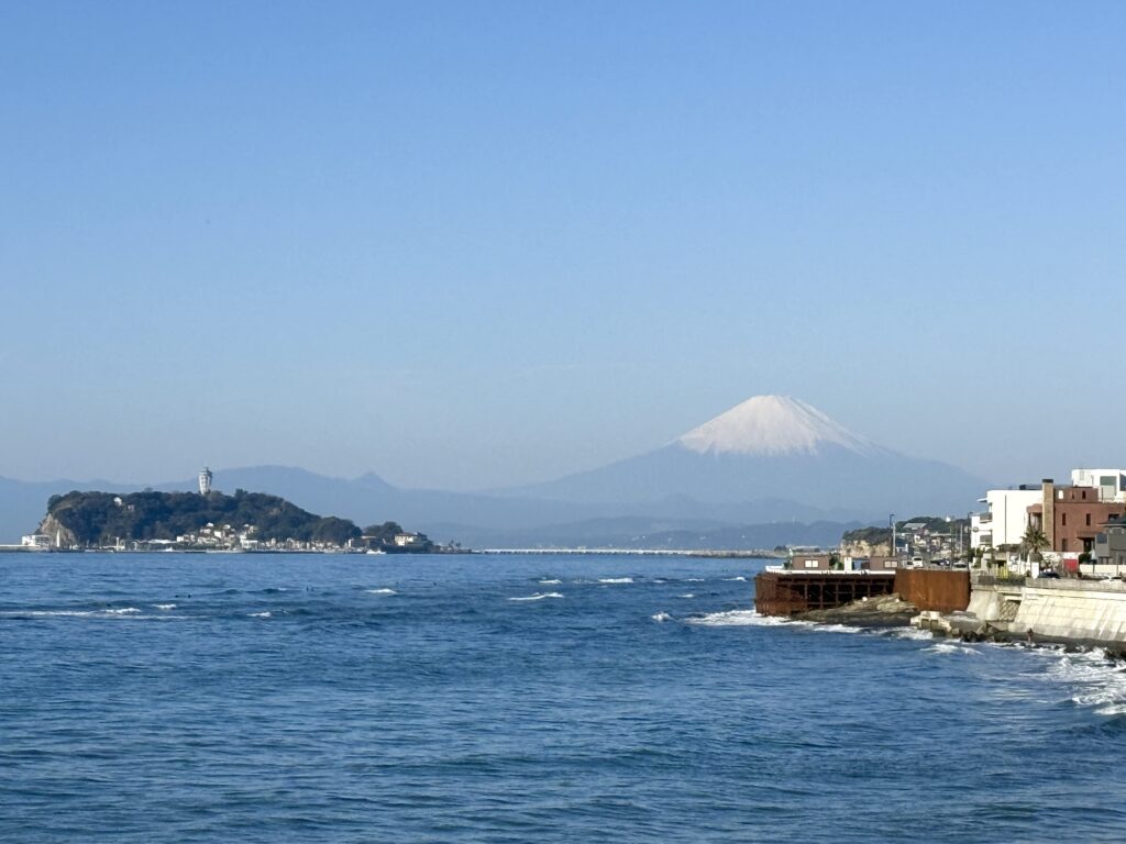 Daytime Mt. Fuji view from Inamuragasaki Park, Kamakura