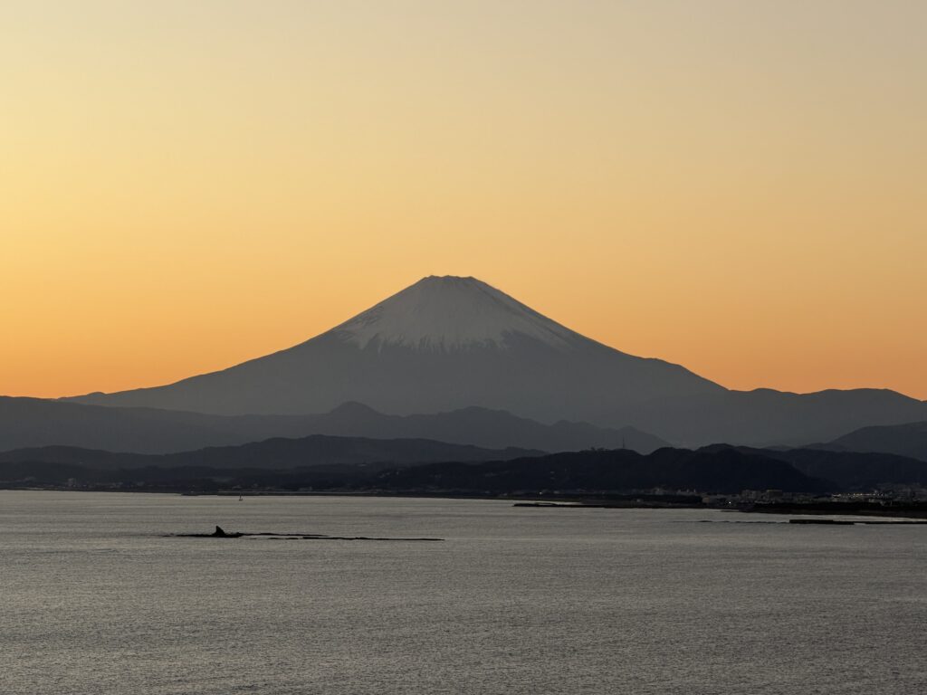 Mt. Fuji sunset view from ENoshima