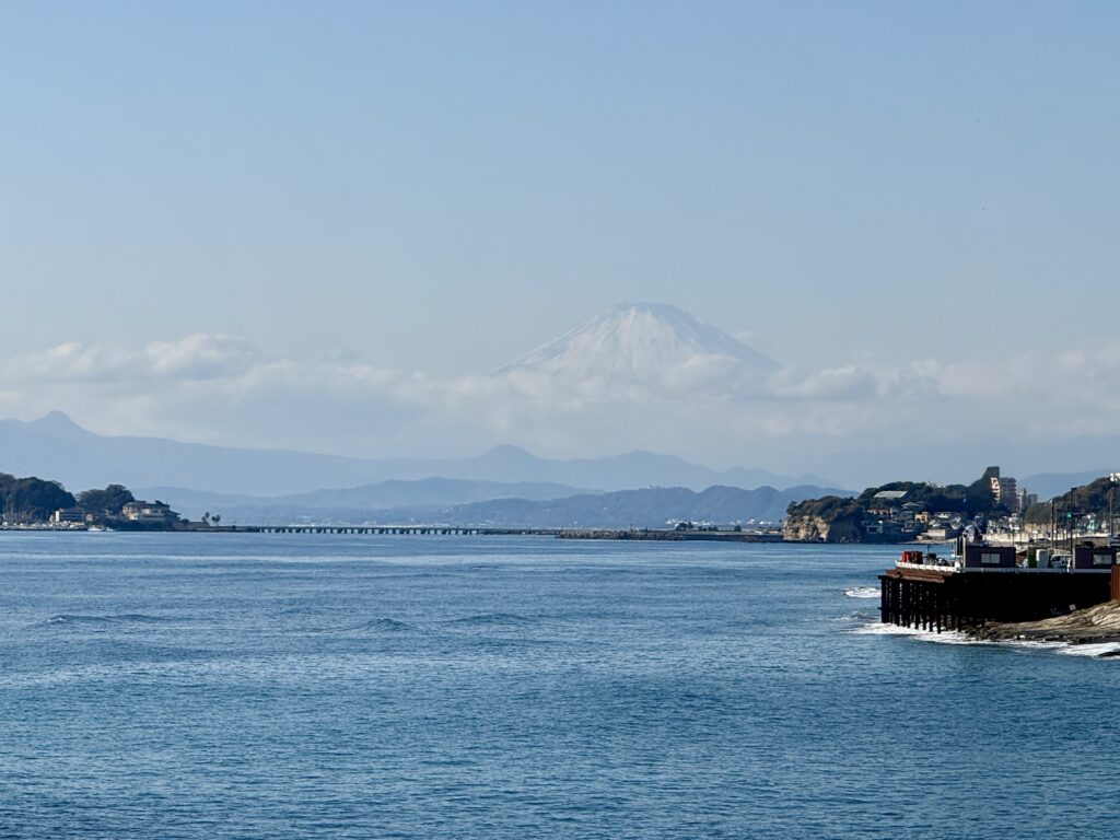 Daytime Mt. Fuji view from Inamuragasaki Park, Kamakura