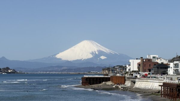 Daytime Mt. Fuji view from Inamuragasaki Park, Kamakura
