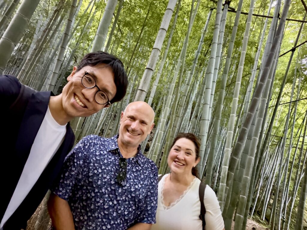 Guests from California at Hokokuji Temple in Kamakura